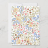 Aesthetic Garden Party Floral Birthday Invitation Kaart (Achterkant)