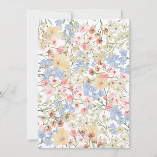 Aesthetic Garden Party Floral Birthday Invitation Kaart (Achterkant)