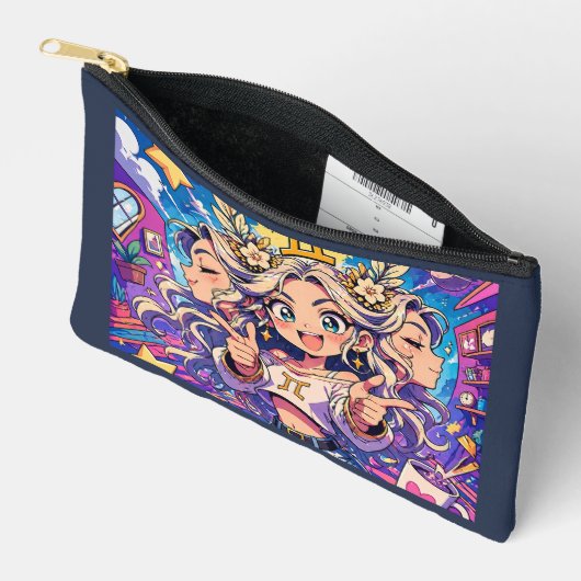 Aesthetic Gemini Anime Custom Accessory Bag Etui (Open)