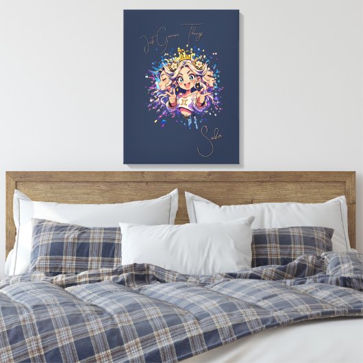 Aesthetic Gemini Anime Custom Canvas Art Afdruk (Insitu (Slaapkamer))