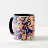Aesthetic Gemini Anime Custom Combo Mug Mok (Voorkant links)