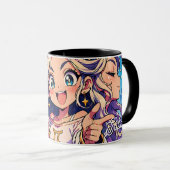 Aesthetic Gemini Anime Custom Combo Mug Mok (Voorkant rechts)