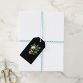 Aesthetic Goth Grunge Skull Tropical Monstera Leaf Cadeaulabel (Met Touw)