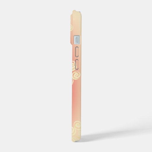 Aesthetic gradient with flowers iPhone 15 case (Linkerkant)