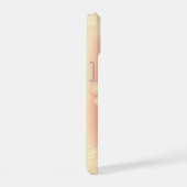 Aesthetic gradient with flowers iPhone 15 case (Rechterkant)