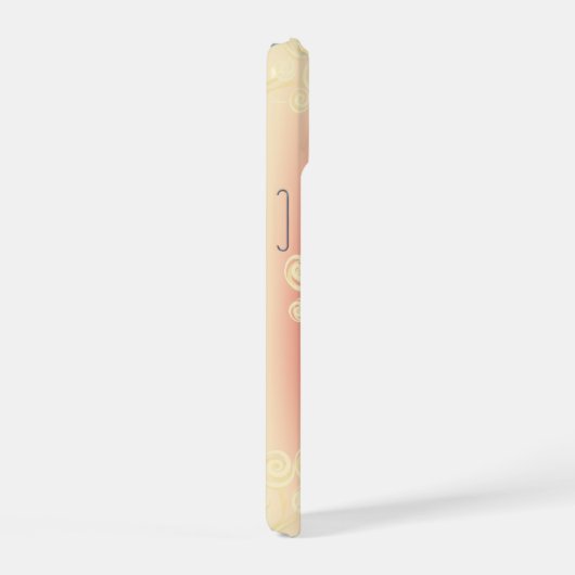 Aesthetic gradient with flowers iPhone 15 case (Rechterkant)