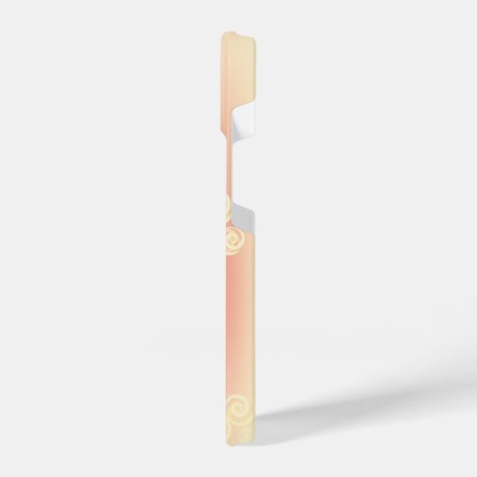 Aesthetic gradient with flowers iPhone hoesje (Linkerkant)