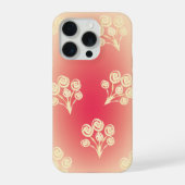 Aesthetic gradient with flowers iPhone hoesje (Achterkant)