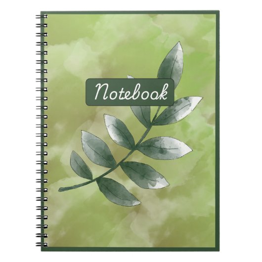  Aesthetic Greenery Spiral Photo Notebook Notitieboek (Voorkant)