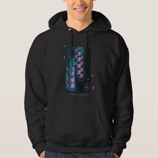 Aesthetic grudge purple butterfly hoodie (Voorkant)