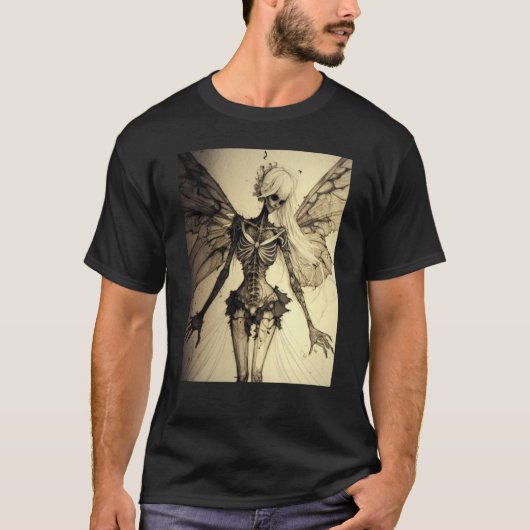 Aesthetic Grunge Fairycore Butterfly Gothic Horror T-shirt (Voorkant)