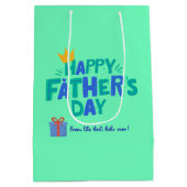 Aesthetic Happy Dather's Day Gift Bag  Medium Cadeauzakje (Achterkant)