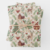 Aesthetic Holiday Checkered Wrapping Paper (In situ)