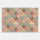 Aesthetic Holiday Checkered Wrapping Paper (Voorkant 2)