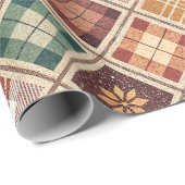 Aesthetic Holiday Checkered Wrapping Paper Cadeaupapier (Rol Hoek)
