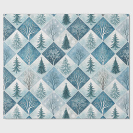 Aesthetic Holiday Checkered Wrapping Paper Cadeaupapier