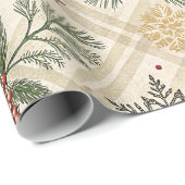 Aesthetic Holiday Checkered Wrapping Paper Cadeaupapier (Rol Hoek)