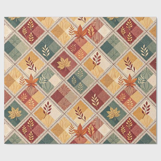 Aesthetic Holiday Checkered Wrapping Paper Cadeaupapier (Vlak)