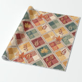 Aesthetic Holiday Checkered Wrapping Paper Cadeaupapier (Uitgerold)