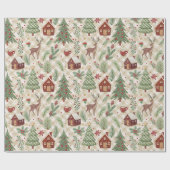 Aesthetic Holiday Checkered Wrapping Paper Cadeaupapier (Vlak)