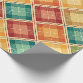 Aesthetic Holiday Checkered Wrapping Paper Cadeaupapier (Hoek)