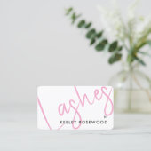 Aesthetic Lashes Schoonheidssalon Roze Visitekaartje (Staand voorkant)
