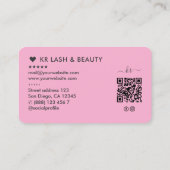 Aesthetic Lashes Schoonheidssalon Roze Visitekaartje (Achterkant)