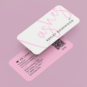 Aesthetic Lashes Schoonheidssalon Roze Visitekaartje