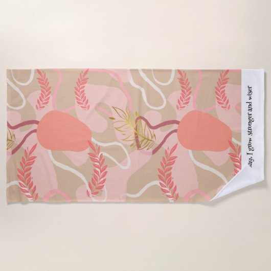 Aesthetic Leaf Design Strandlaken (Voorkant)