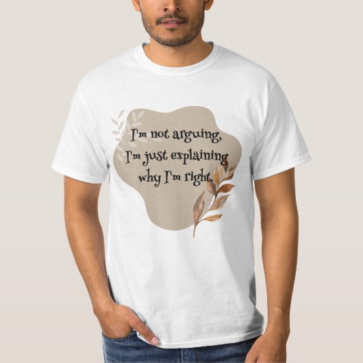 Aesthetic Leaf Design T-shirt (Voorkant)