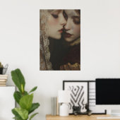 Aesthetic Lesbian Dark Romance Art Printable, Mood Poster (Thuiskantoor)