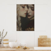 Aesthetic Lesbian Dark Romance Art Printable, Mood Poster (Keuken)
