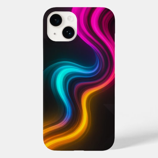 Aesthetic Lifestyle Vibrant Neon iPhone Case (Achterkant)