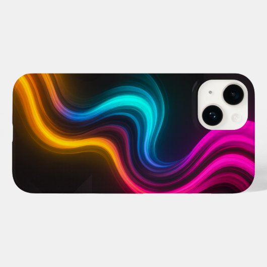 Aesthetic Lifestyle Vibrant Neon iPhone Case (Achterkant (horizontaal))