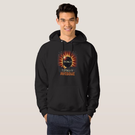 Aesthetic Mountain Total Solar Eclipse 2024 Totali Hoodie (Voorkant volledig)