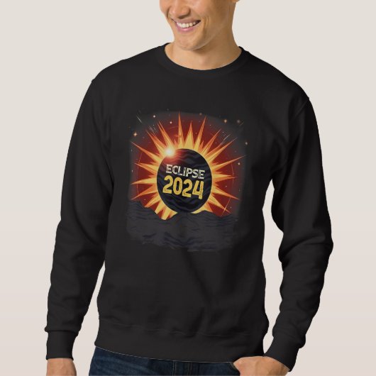 Aesthetic Mountain Total Solar Eclipse 2024 Trui (Voorkant)