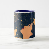 Aesthetic Neo-Deco Dreamer Starry Sky Coffee Mok (Midden)