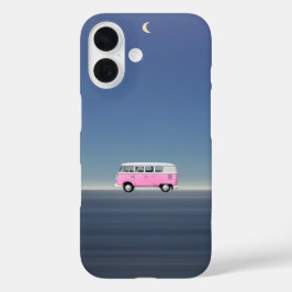 Aesthetic Night Travel Retro Beach Bomb iPhone 16 Hoesje