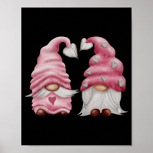 Aesthetic Nk Gnome Valentines Day Decor For Women Poster (Voorkant)
