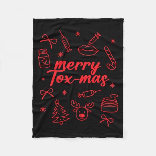 Aesthetic Nurse Injector Botox Er Xmas Merry Tox-m Fleece Deken (Voorkant)