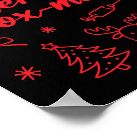 Aesthetic Nurse Injector Botox Er Xmas Merry Tox-m Poster (Hoek)