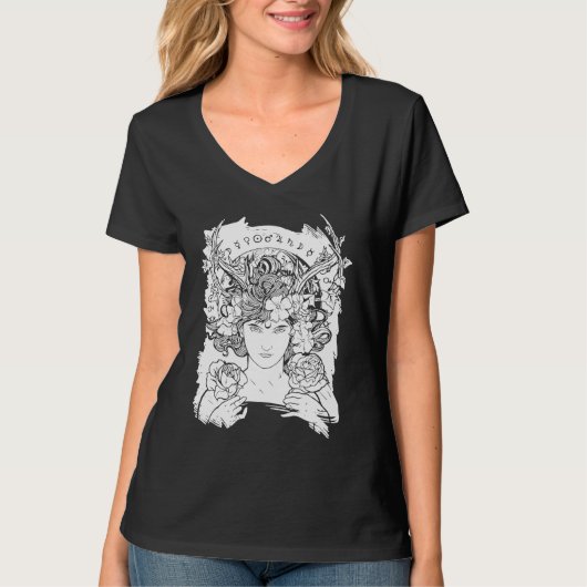 Aesthetic Occult Witch Witchcraft Flowers Roses Wo T-shirt (Voorkant)