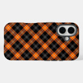 Aesthetic Orange, Black Plaid iPhone case   (Achterkant (horizontaal))