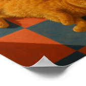 Aesthetic Orange Cat Cozy Modern Pet Wall Art Poster (Hoek)