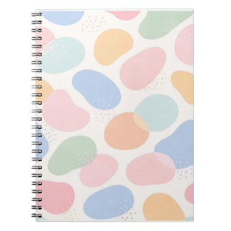 Aesthetic Pastel Abstract Shapes Spiral Notebook Notitieboek