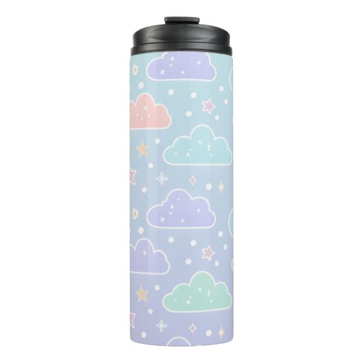 Aesthetic Pastel Cloud Insulated Tumbler Thermosbeker (Voorkant)