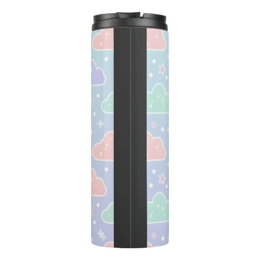 Aesthetic Pastel Cloud Insulated Tumbler Thermosbeker (Achterkant)