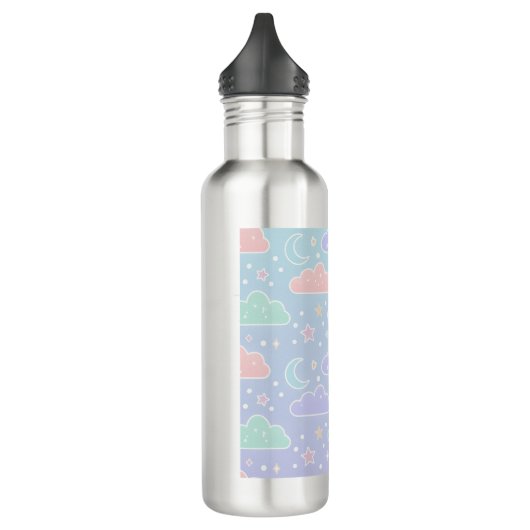 Aesthetic Pastel Cloud Water Bottle Waterfles (Links)