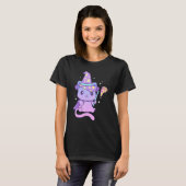Aesthetic Pastel Goth Kitten With Pizza Cute Pizza T-shirt (Voorkant volledig)