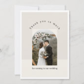 Aesthetic Photo Frame Wedding Thank You Card Feestdagenkaart (Voorkant)
